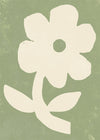 Simple Flower Green Paint Print