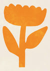 Simple Flower Orange Paint Print