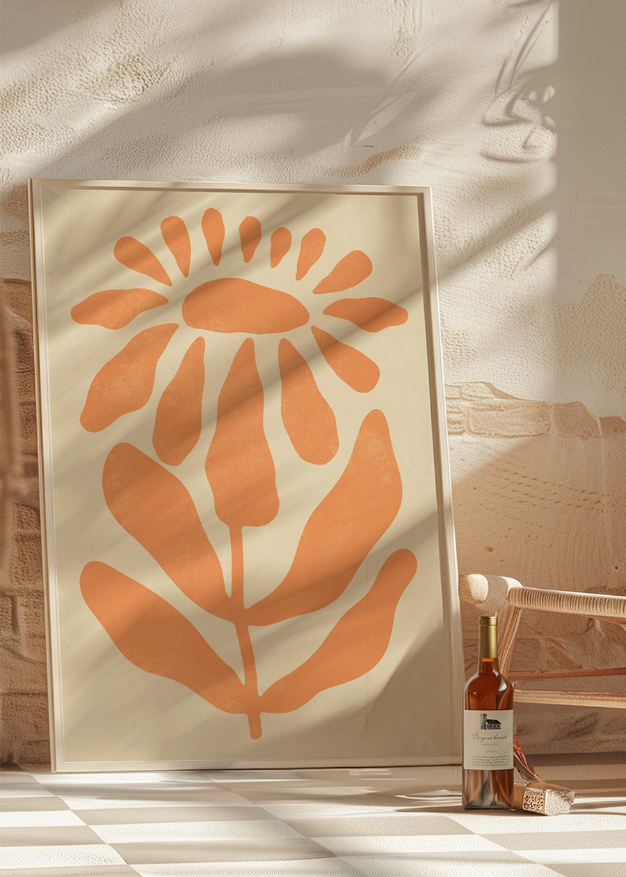 Simple Daisy Shape Flower Print
