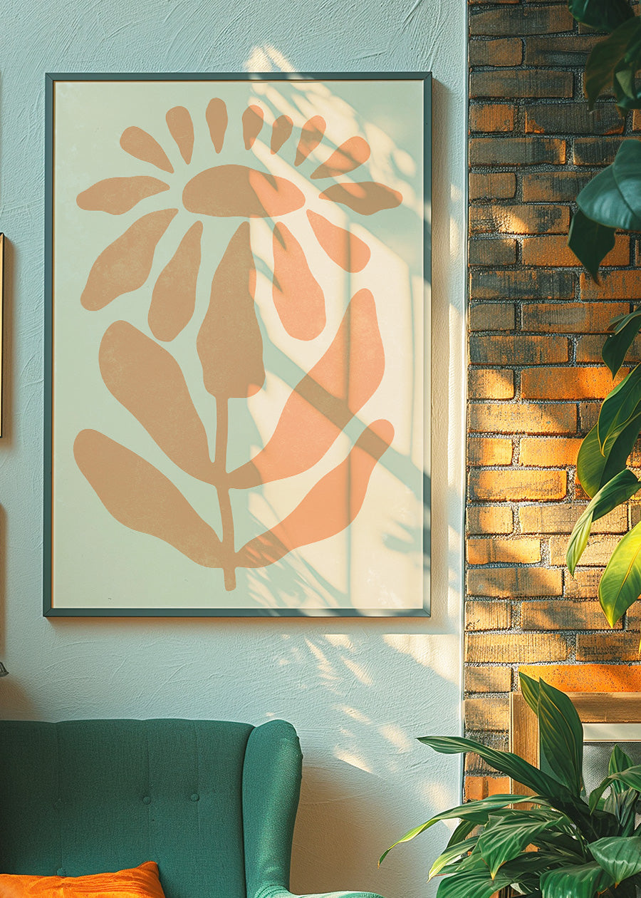 Simple Daisy Shape Flower Print