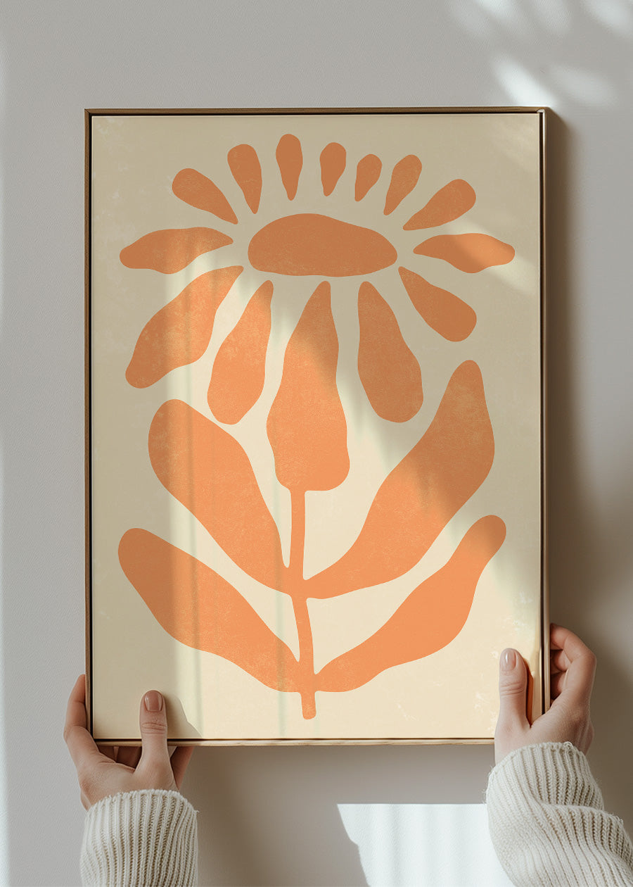 Simple Daisy Shape Flower Print