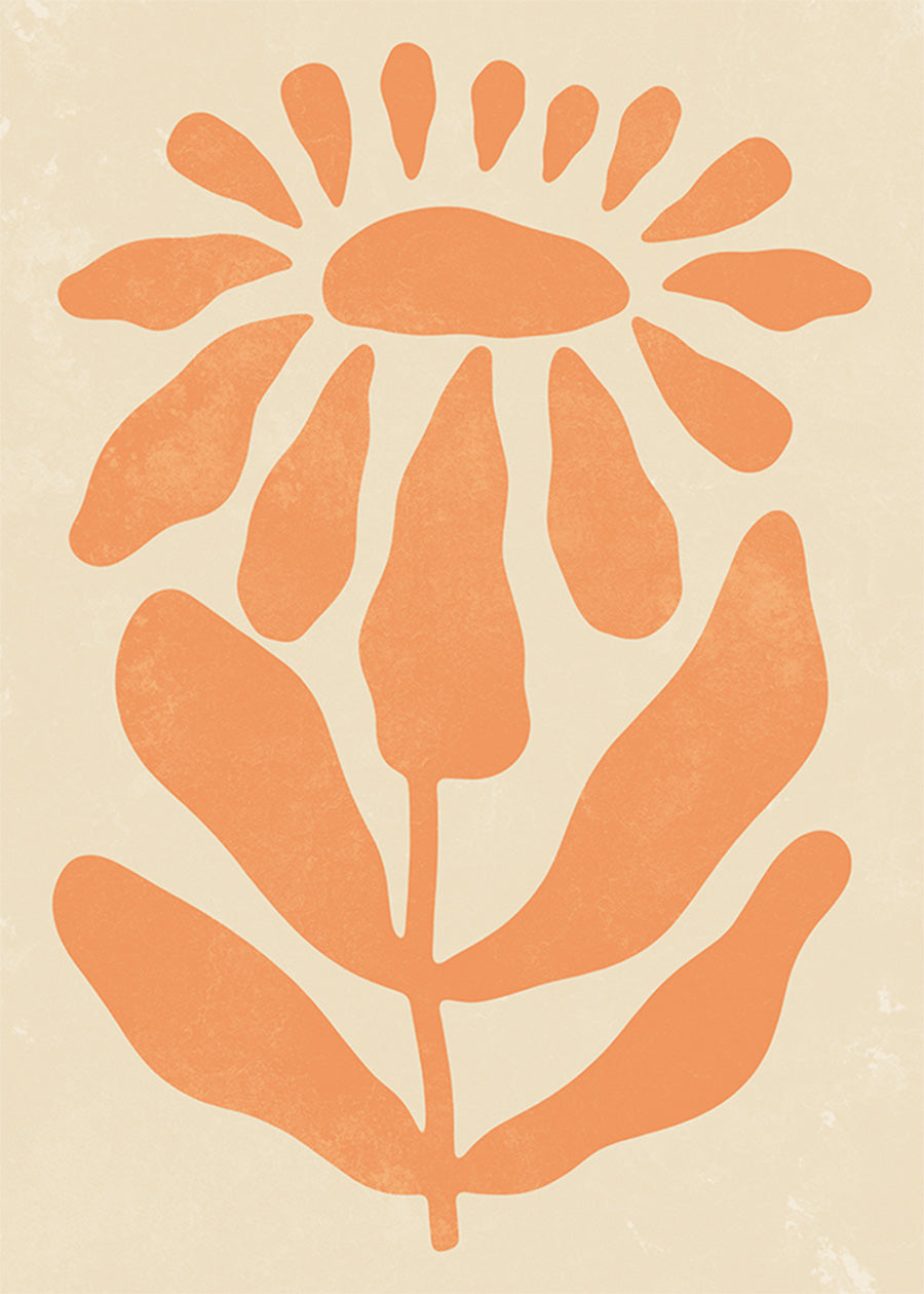 Simple Daisy Shape Flower Print