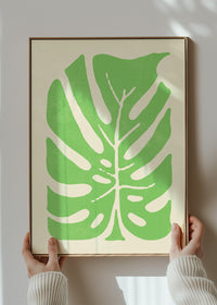 Simple Green Leaf Paint Print