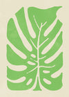 Simple Green Leaf Paint Print