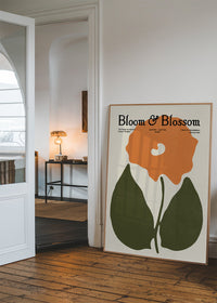 Bloom & Blossom Orange Flower Poster