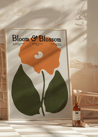 Bloom & Blossom Orange Flower Poster