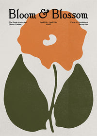 Bloom & Blossom Orange Flower Poster