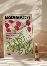 Amsterdam Bloemenmarkt Flower Market Pink Flowers Print