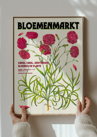 Amsterdam Bloemenmarkt Flower Market Pink Flowers Print