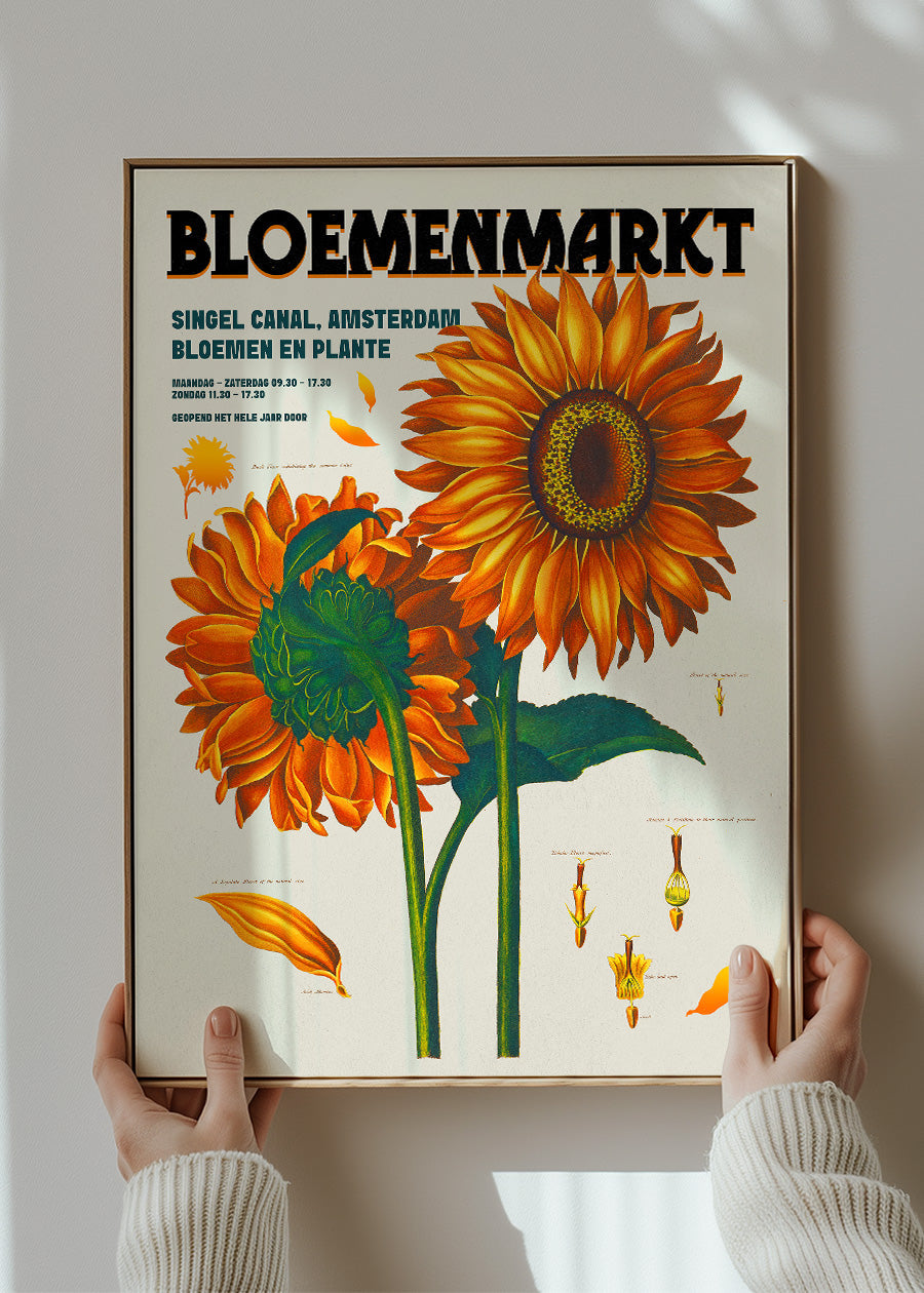 Amsterdam Bloemenmarkt Flower Market Sunflowers Print