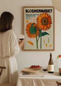 Amsterdam Bloemenmarkt Flower Market Sunflowers Print