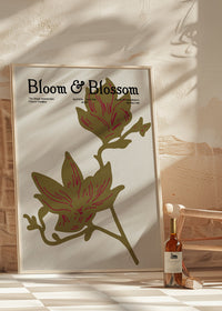 Bloom & Blossom Brown Flowers Poster