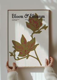 Bloom & Blossom Brown Flowers Poster