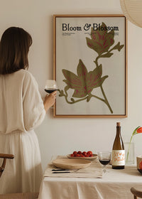 Bloom & Blossom Brown Flowers Poster