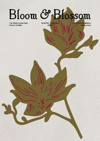 Bloom & Blossom Brown Flowers Poster