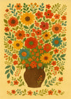 Flowers Folk Art Painting Print