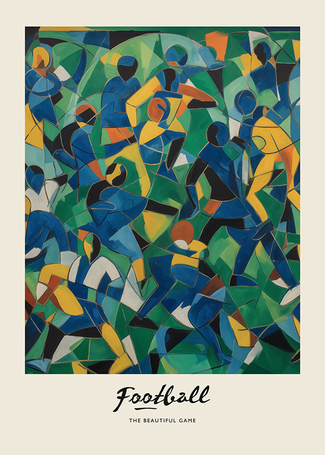 Abstract Art Style Football Beautiful Game Print