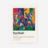 Football Description with Abstract Painting Print