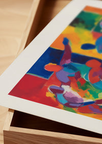 Football Description with Abstract Painting Print