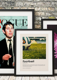 Football Description with Ball Close-Up Photograph Print