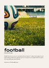Football Description with Ball Close-Up Photograph Print
