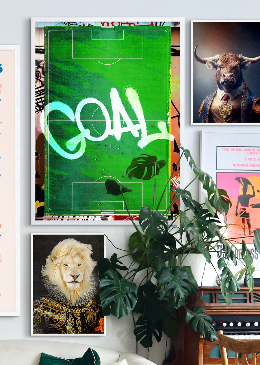 GOAL Football Pitch Photography Print