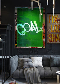 GOAL Football Pitch Photography Print