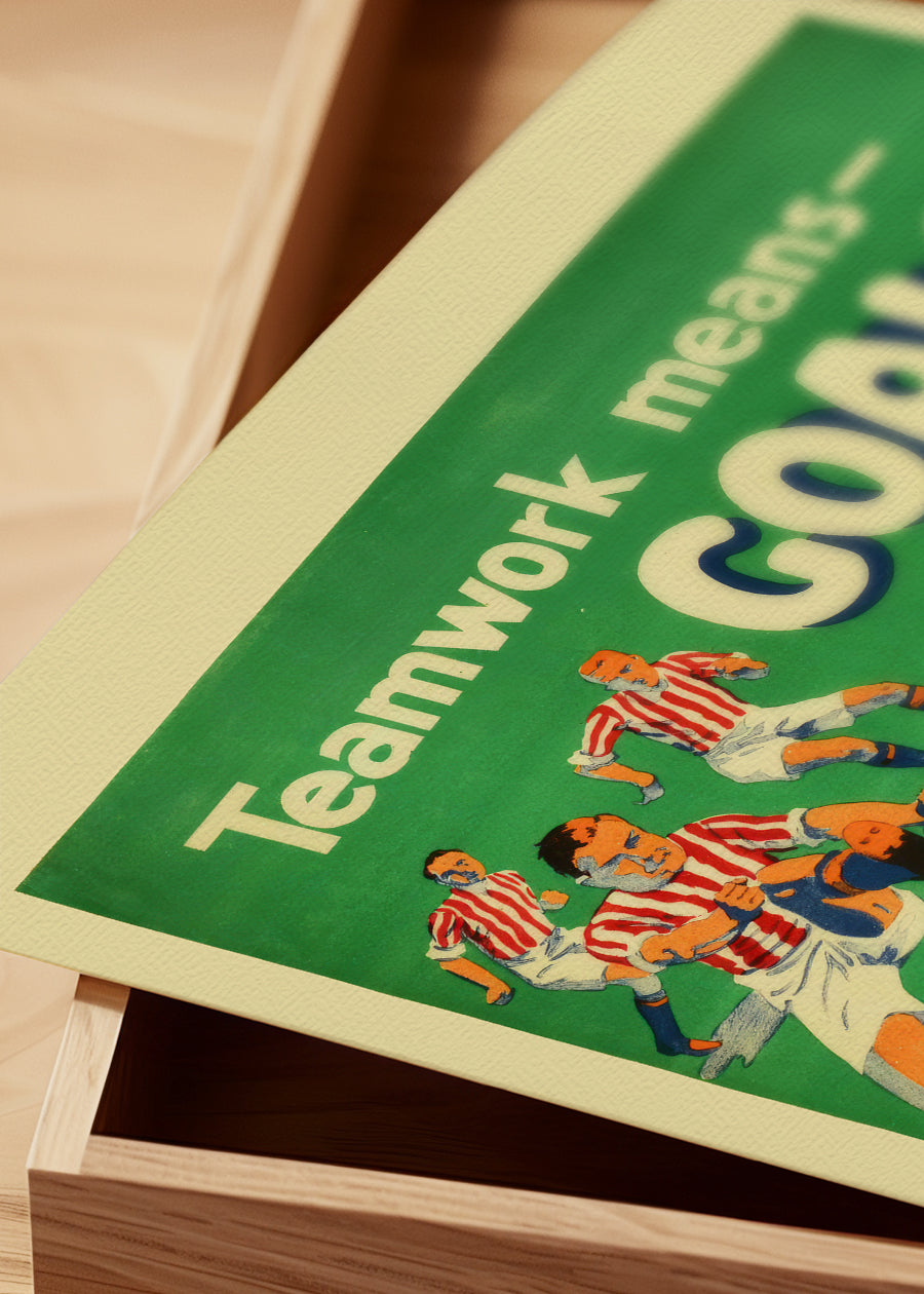 Vintage Football Goal Print