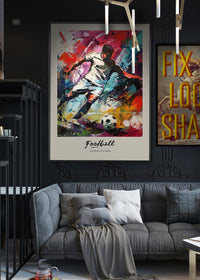 Abstract Renaissance Painting Football Beautiful Game Print