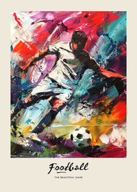 Abstract Renaissance Painting Football Beautiful Game Print