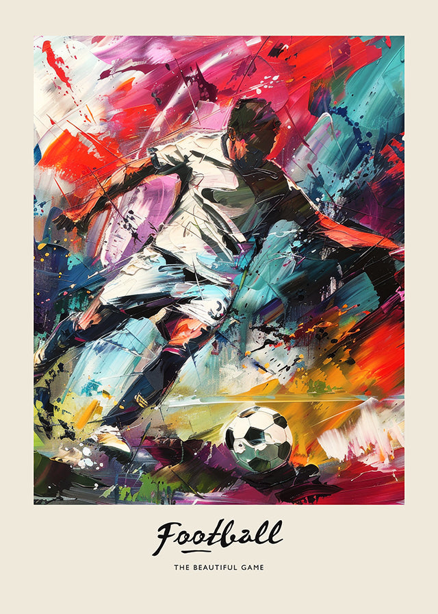 Abstract Renaissance Painting Football Beautiful Game Print