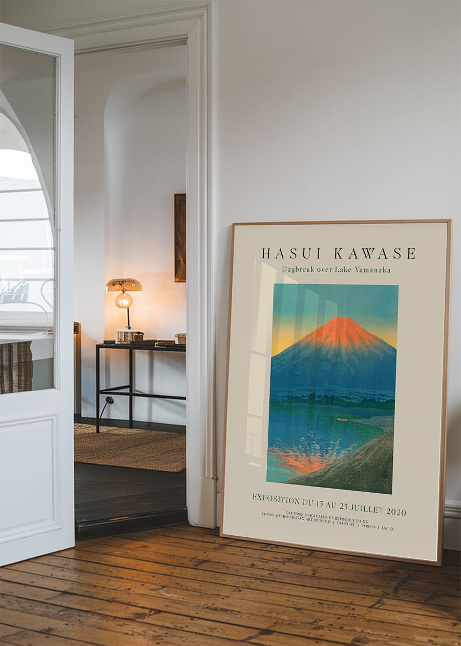 Hasui Kawase Lake Yamanaka Exhibition Poster Print