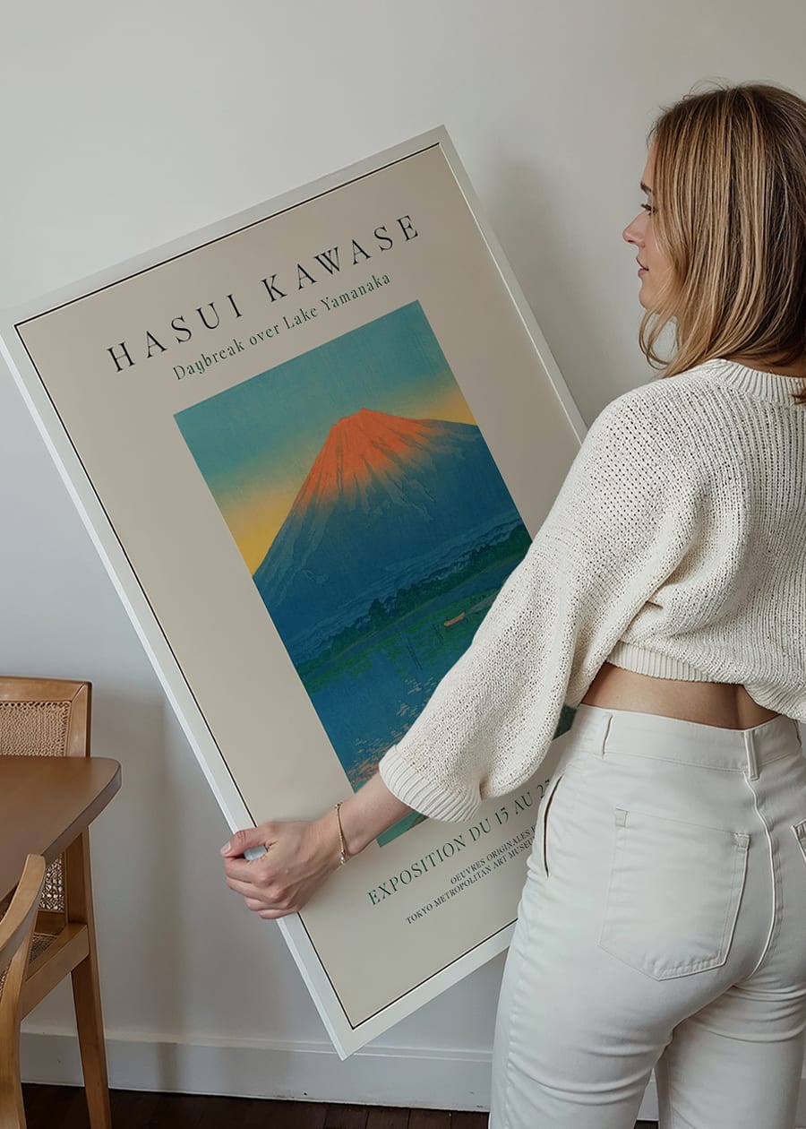Hasui Kawase Lake Yamanaka Exhibition Poster Print