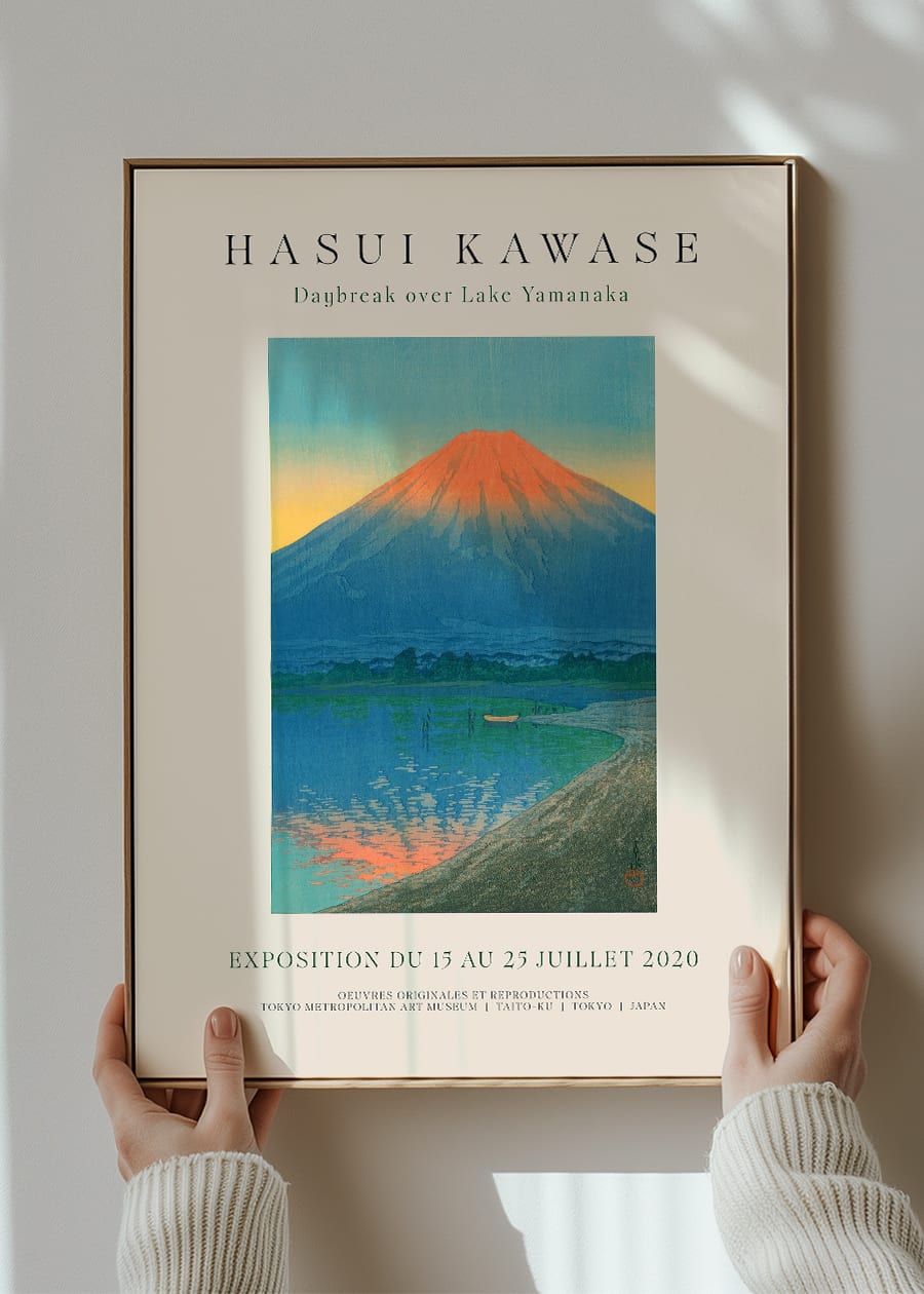 Hasui Kawase Lake Yamanaka Exhibition Poster Print