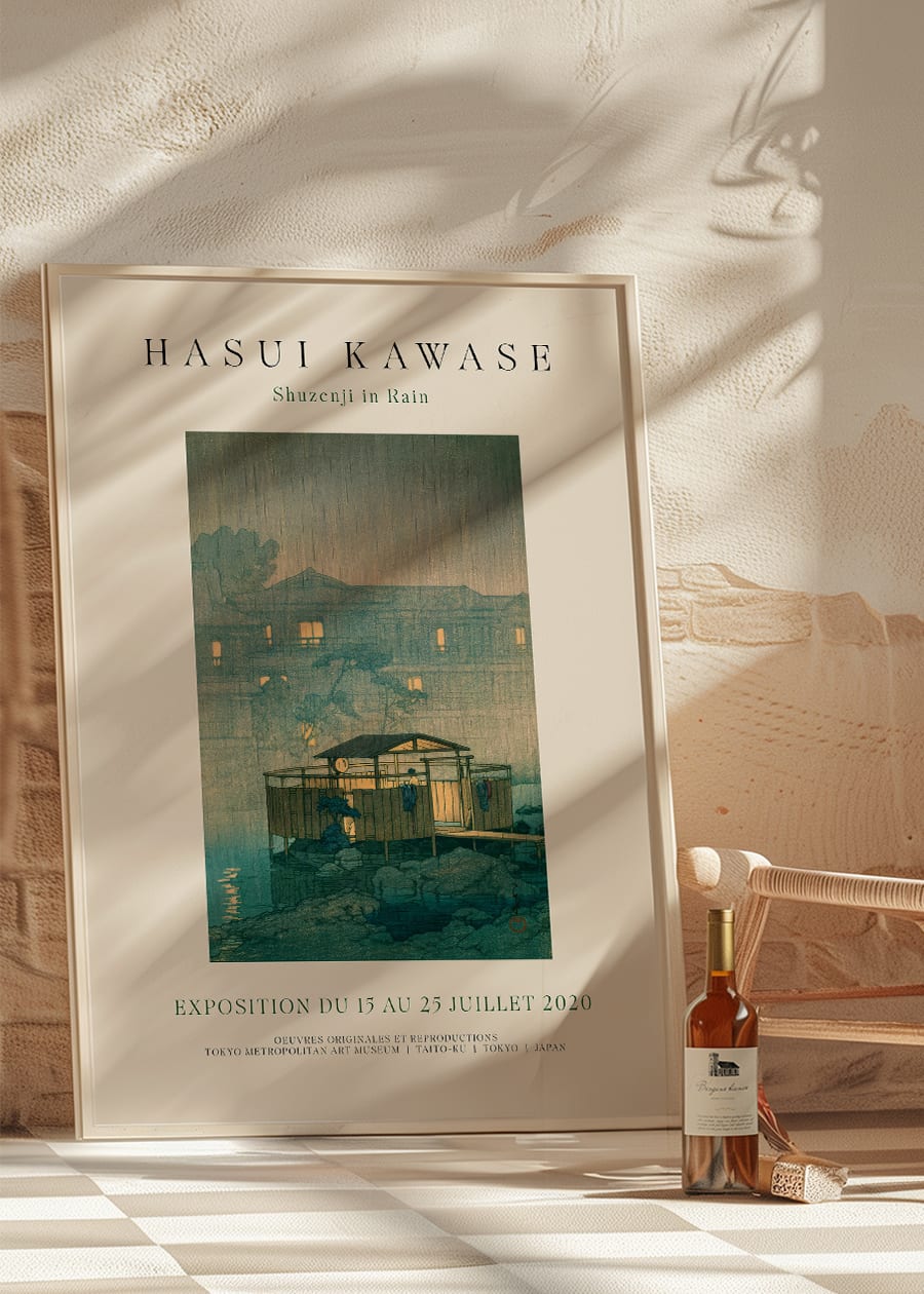 Hasui Kawase Shuzenji in the Rain Exhibition Poster Print