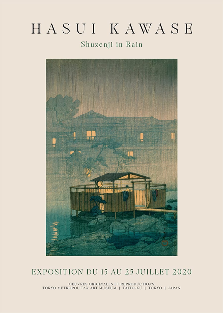Hasui Kawase Shuzenji in the Rain Exhibition Poster Print