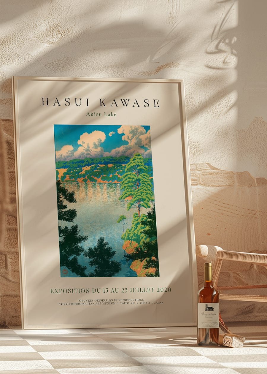 Hasui Kawase Akisu Lake Exhibition Poster Print
