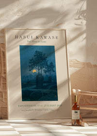 Hasui Kawase Full Moon At Gamo Exhibition Poster Print 1