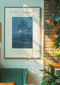 Hasui Kawase Full Moon At Gamo Exhibition Poster Print 1