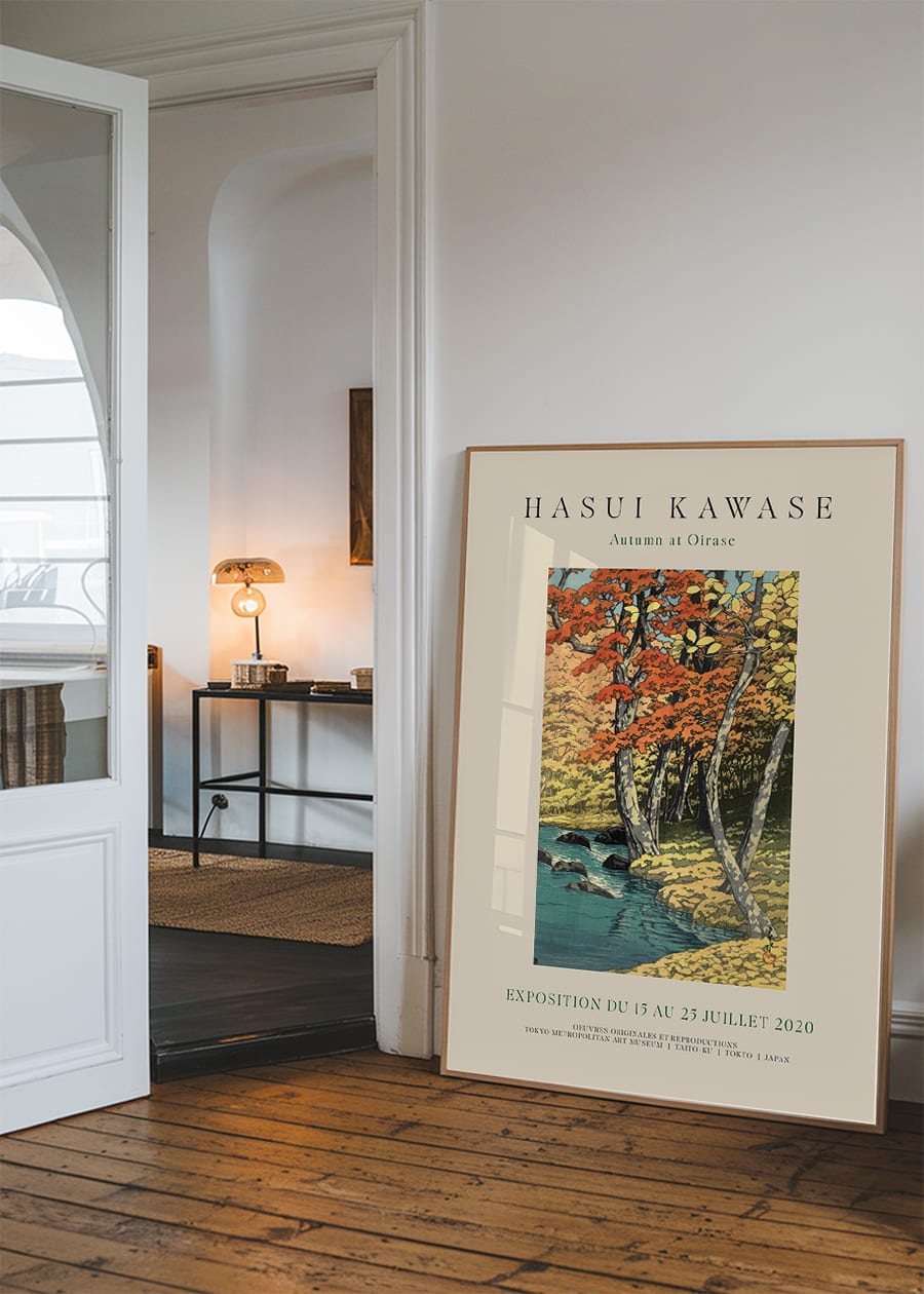 Hasui Kawase Autumn at Oirase Exhibition Poster Print