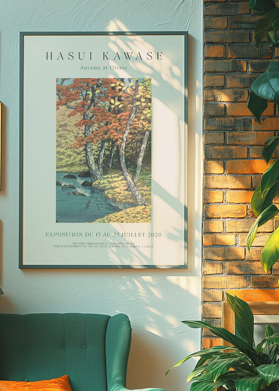 Hasui Kawase Autumn at Oirase Exhibition Poster Print