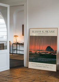 Hasui Kawase Harbour Sunset Exhibition Poster Print