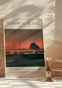 Hasui Kawase Harbour Sunset Exhibition Poster Print