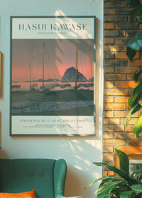 Hasui Kawase Harbour Sunset Exhibition Poster Print