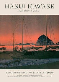 Hasui Kawase Harbour Sunset Exhibition Poster Print