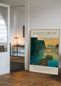 Hasui Kawase Morning at Onegishi Exhibition Poster Print