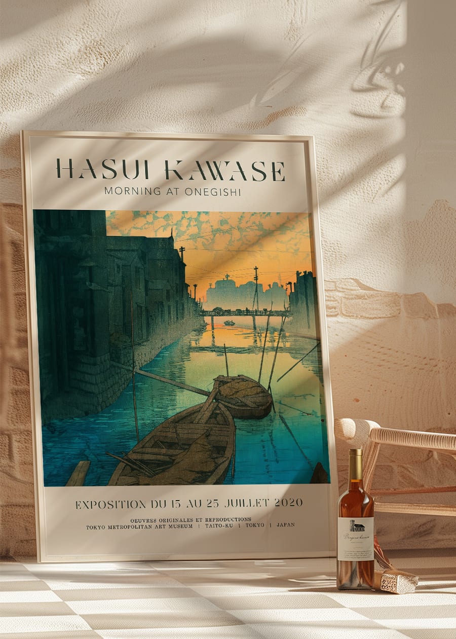 Hasui Kawase Morning at Onegishi Exhibition Poster Print