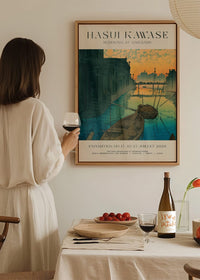 Hasui Kawase Morning at Onegishi Exhibition Poster Print