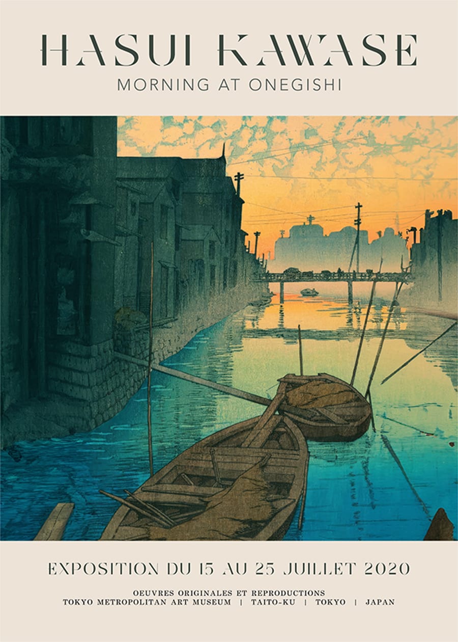 Hasui Kawase Morning at Onegishi Exhibition Poster Print