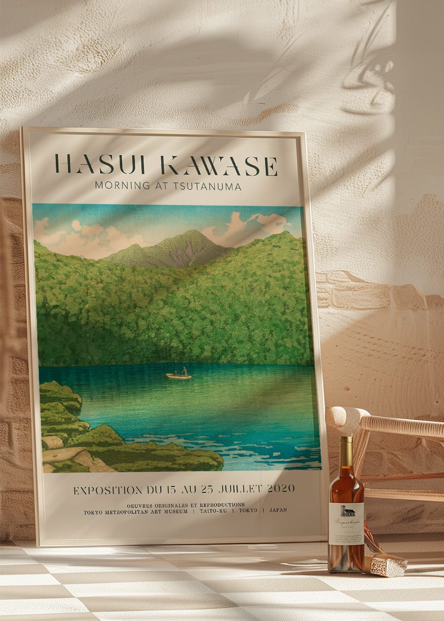 Hasui Kawase Morning at Tsutanuma Exhibition Poster Print